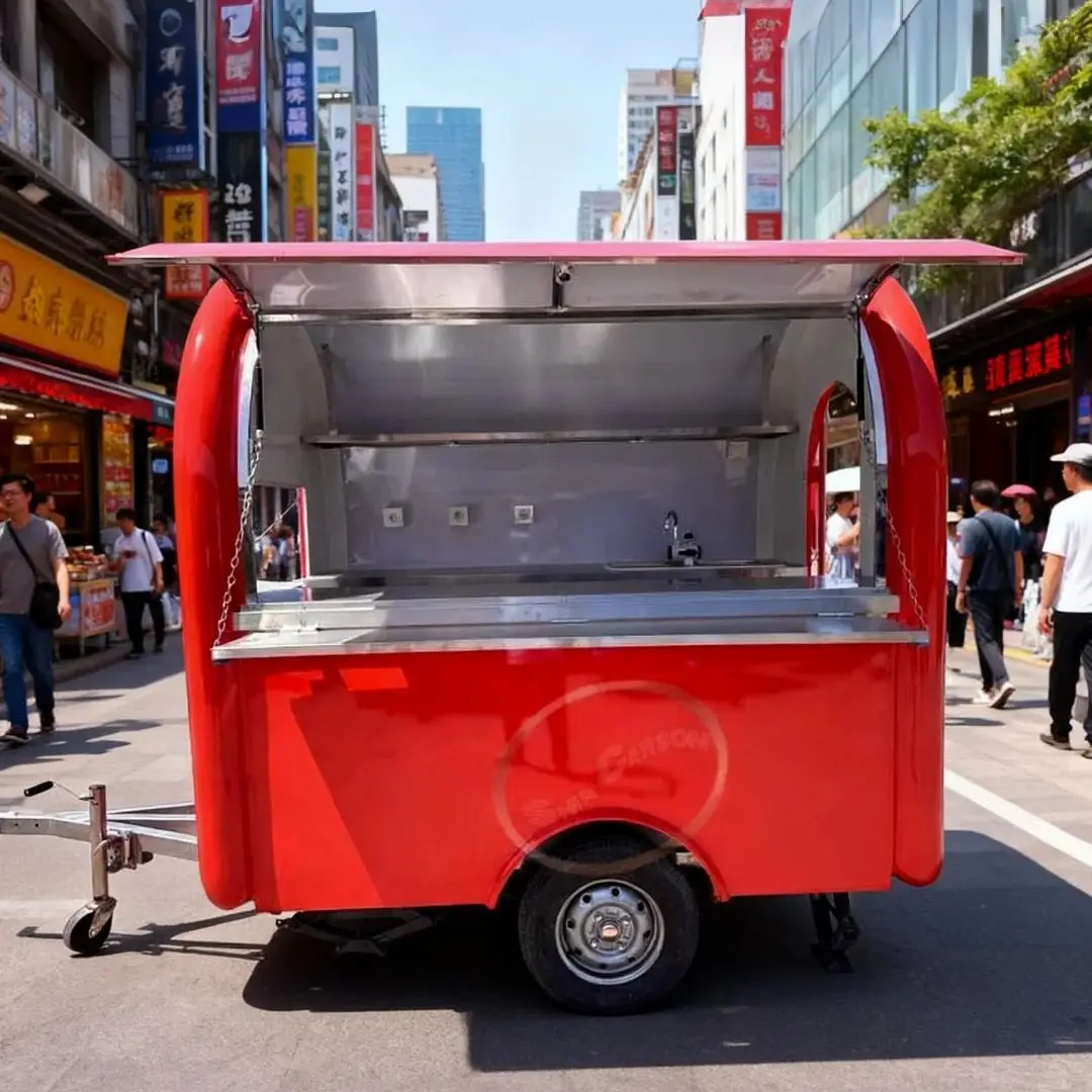 Mobile Towing Food Trailer, Commercial Street Snack Cart, Cost-Effective Mobile Fast Food Truck, Innovation Essential, Outdoor