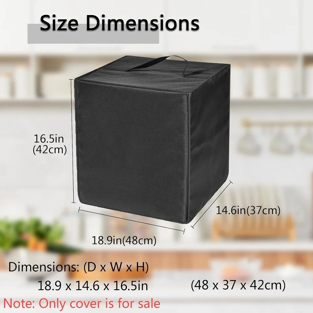 Black Dust Cover for Slush Machine 48x37x42cm For Dual Chamber Compatible with Most 18.9x14.6x16.5 Inch Models