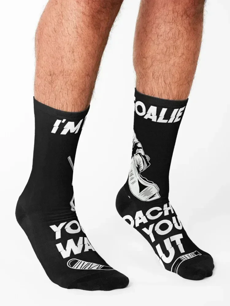 Hockey Goalkeeper - Funny Ice Hockey Goalie Socks designer brand christmas gift gift bright garter Male Socks Women's