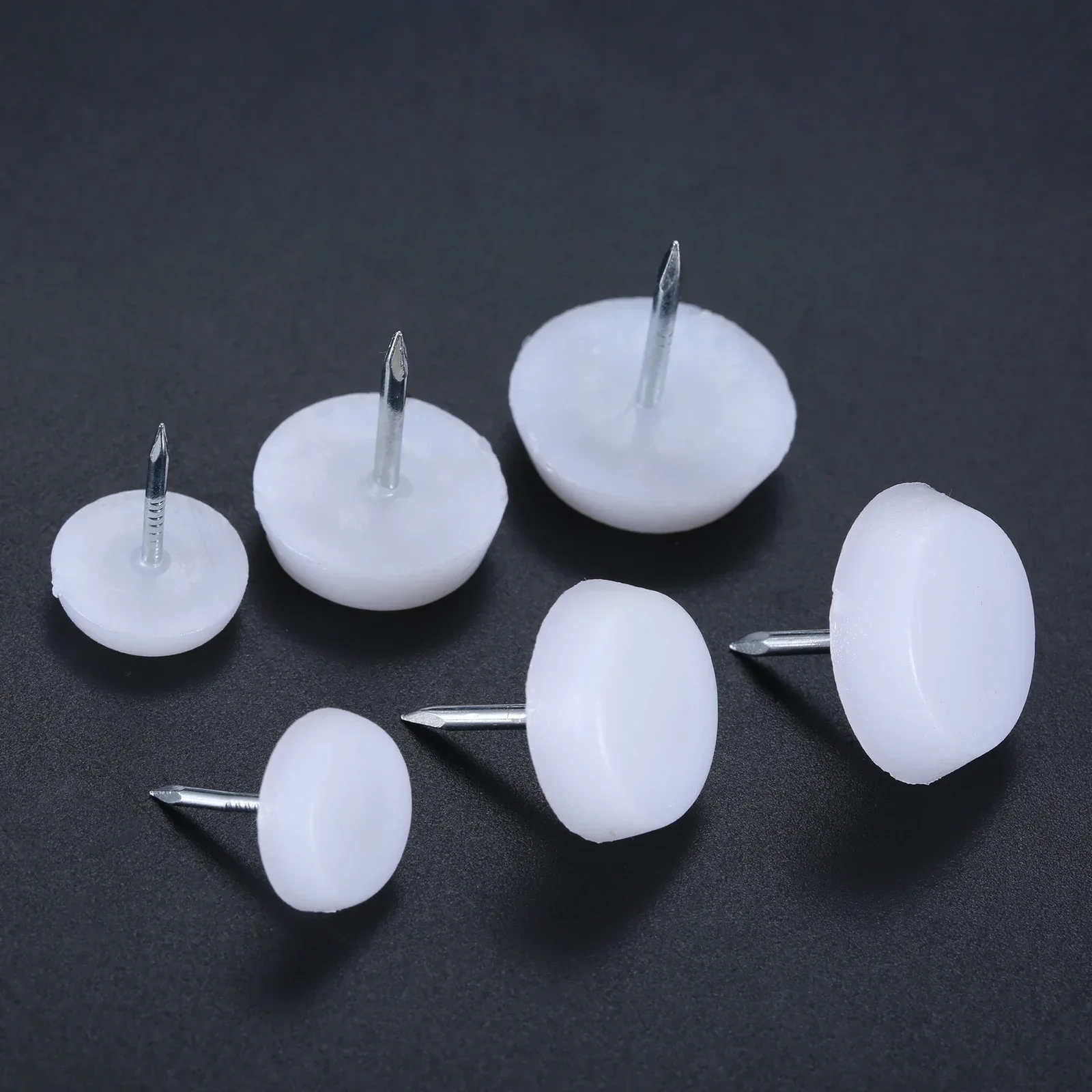 50 pz bianco nylon sedia in legno tavolo mobili gamba piedi inferiori cuscinetto in plastica glide chiodi antiscivolo protezione del pavimento