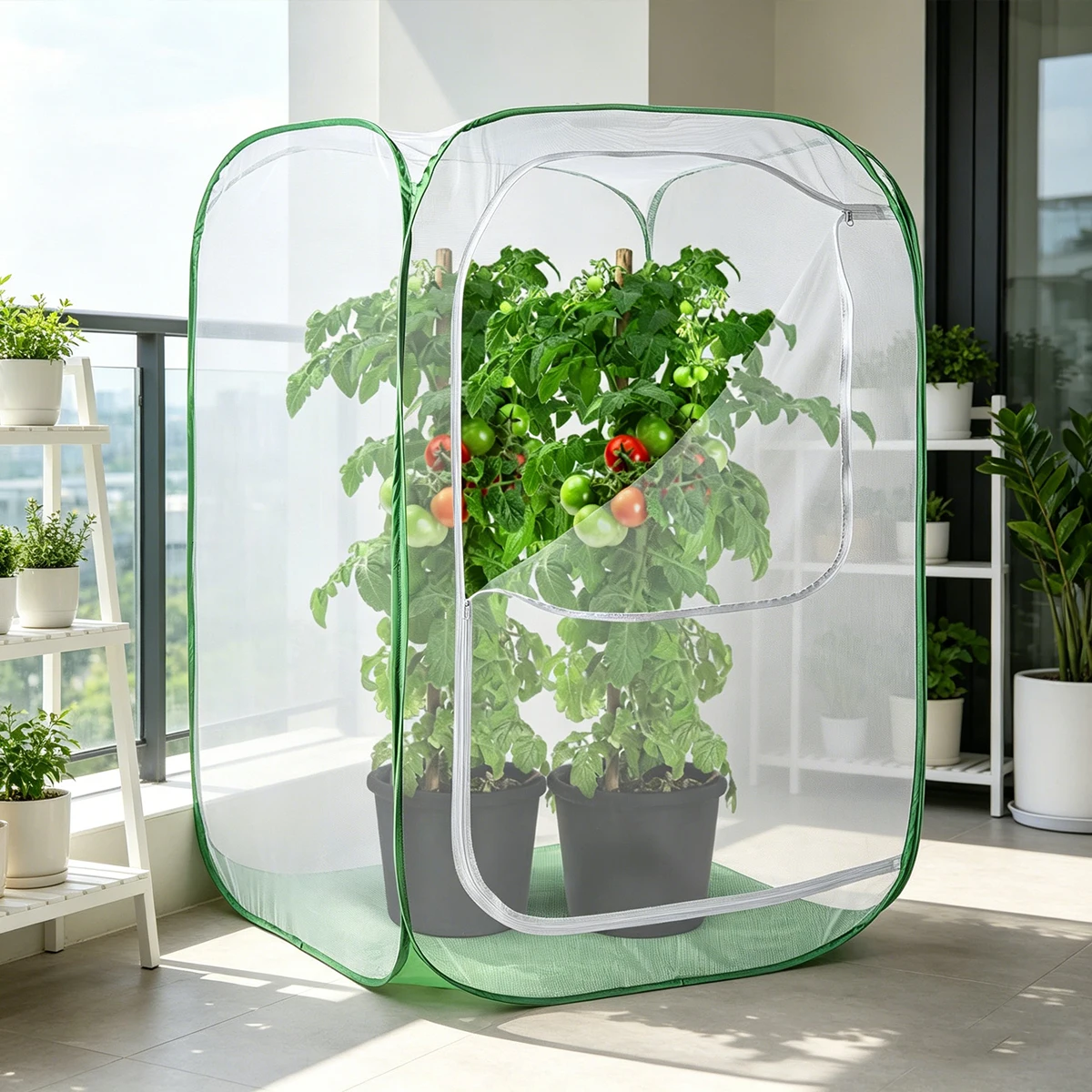 Pop-up Collapsible Insect Mesh Plant Cover Indoor Pot Vegetable Garden Supplies Items Outdoor For Seedlings Accessory Greenhouse