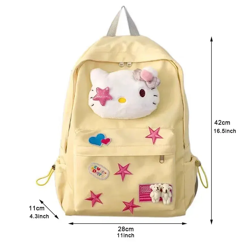 Sanrio-mochila de Hello Kitty Millennium Kim posable Weimei para estudiantes, bolso escolar Kawaii rosa, Y2k, diseño de moda para mujer, nuevo