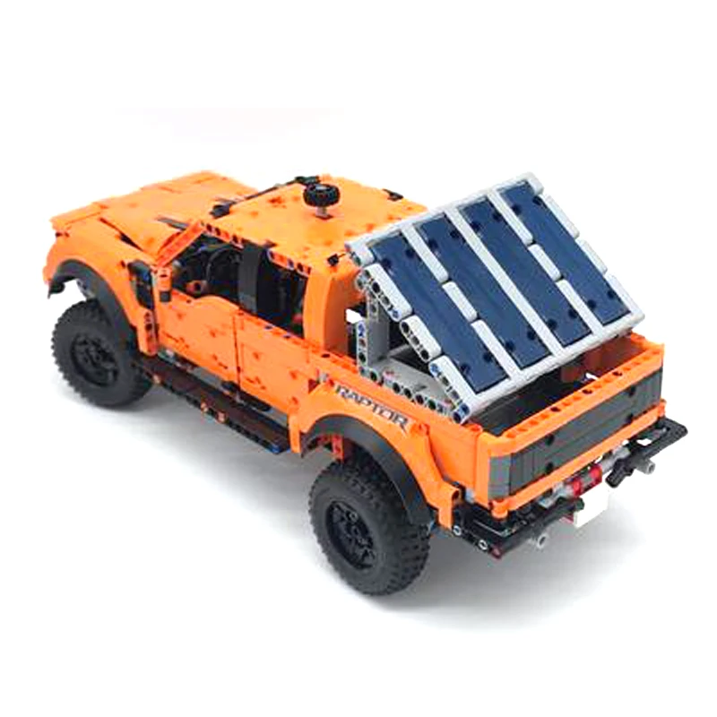 NEW MOC Tradie Tray Trailer Truck Modified Fit for Pickups F-150 Raptor 42126 Bricks Set Car Building Blocks DIY Toys Gifts