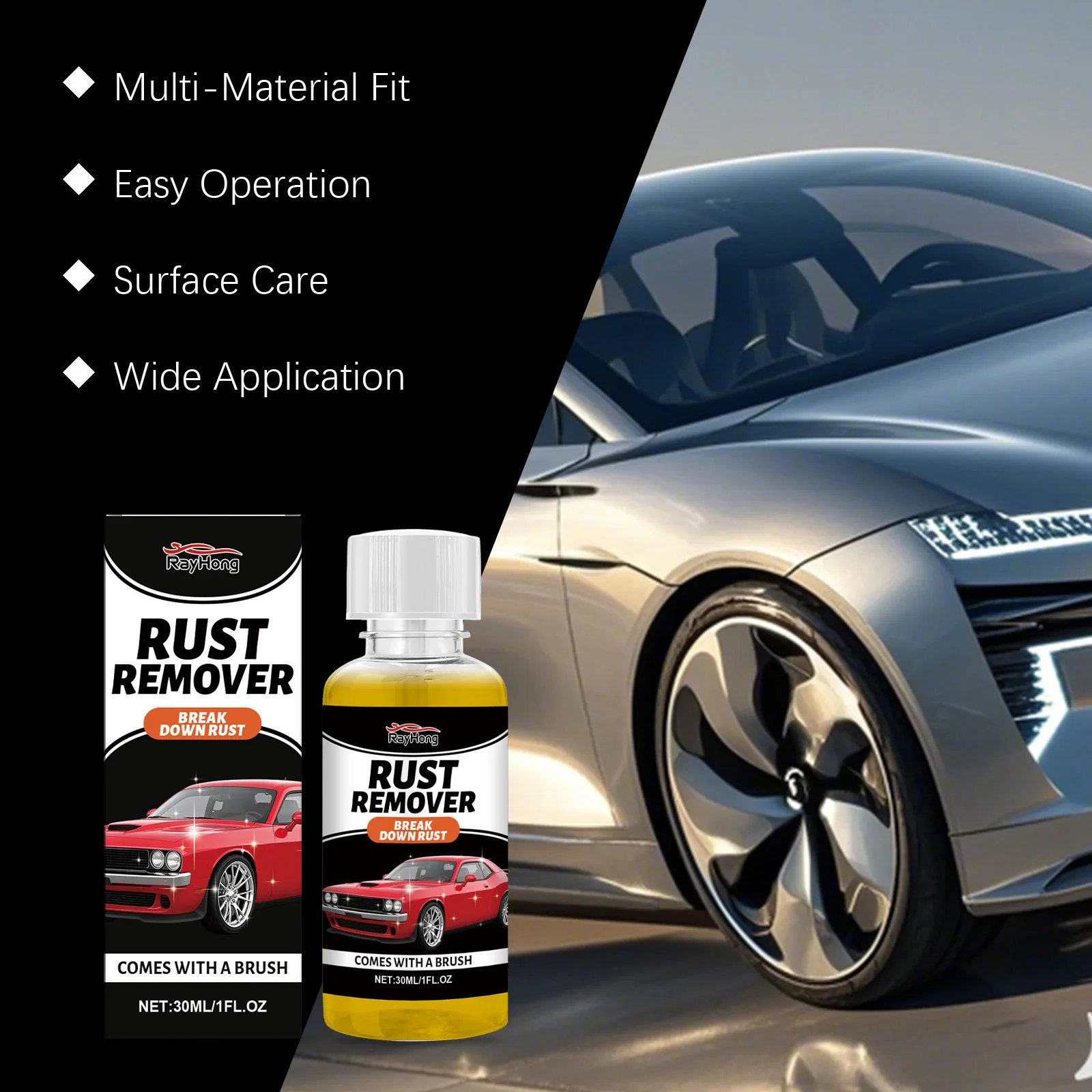 

Спрей для удаления ржавчины с автомобиля, быстродействующее средство для ухода за колесами, очиститель выхлопных труб, средство для удаления металлической пыли и ржавчины с железа.