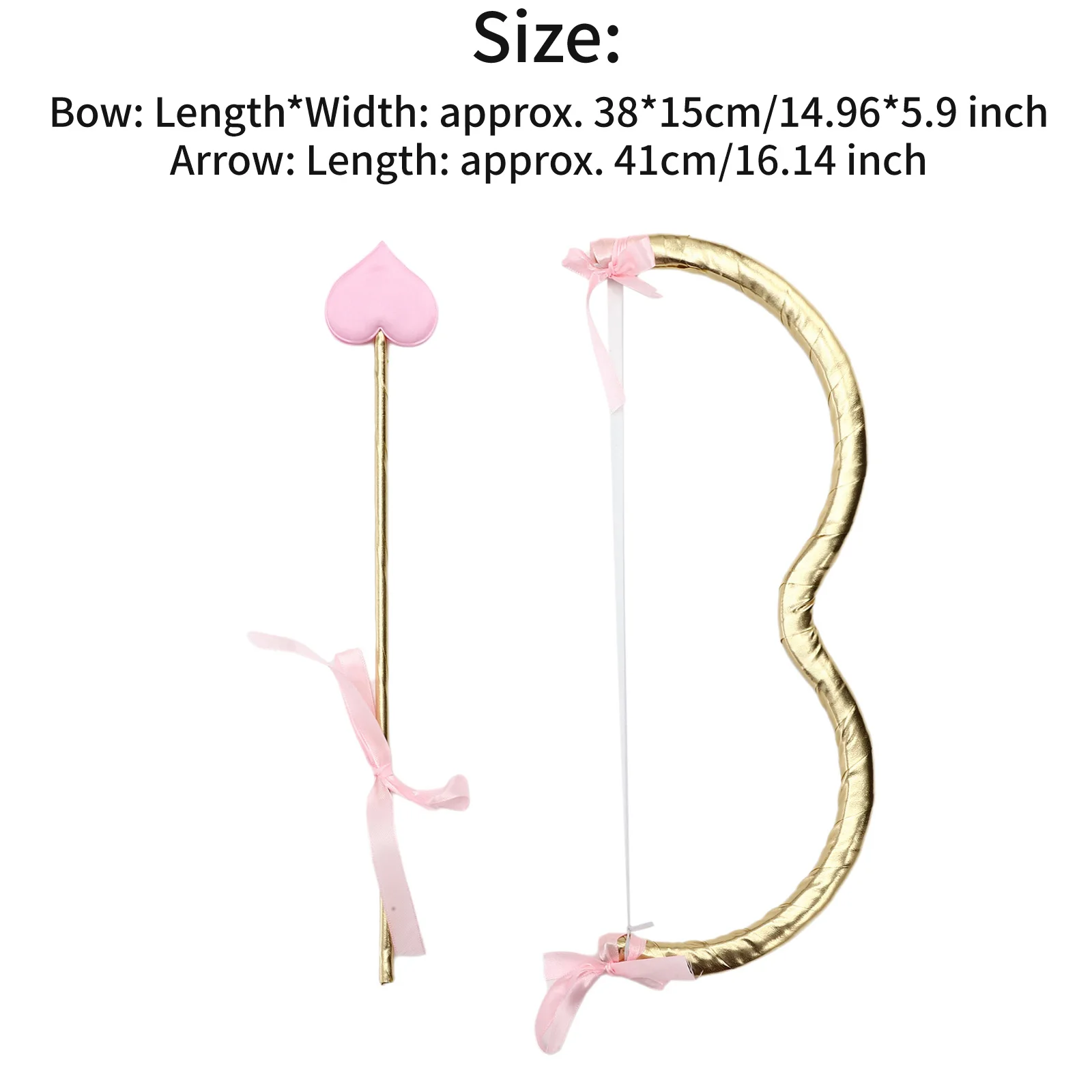 여자 여자 큐피드 코스프레 의상 액세서리 러브 리본 Bowknot Bow + 하트 화살표 세트 할로윈 가장 무도회를위한 파티 공급 소품