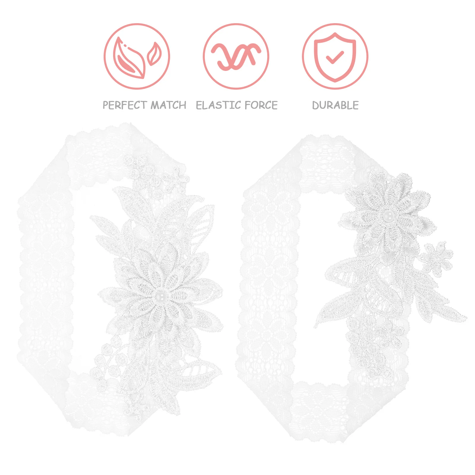 

1Set Bridal Lace Elastic Garter Comfortable Adjustable Wedding Garters for Brides Thigh Belt Suitable for Weddings Party