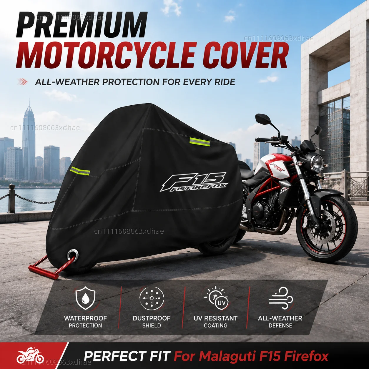 

Outdoor Motorcycle Cover Waterproof Full Protection 190T Oxford Cloth For For Malaguti F15 Firefox 1997-2005