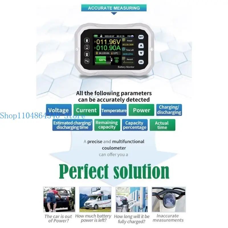 5ASD KH140F Monitor batería Testor corriente voltaje para RVS y campistas eficientes