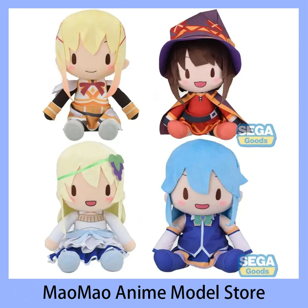 In Stock SEGA Megumin Darkness Plush Doll Aqua Iris Anime Figure Collectible Model Kono subarashi sekai ni shukufuku wo! 27Cm