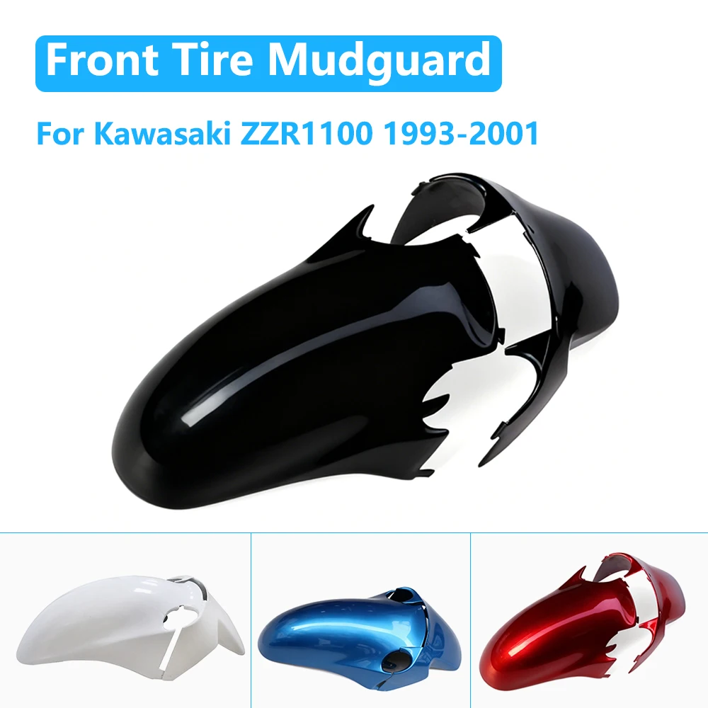 For Kawasaki ZZR1100 ZZR 1100 1993-2001 2000 1999 1998 Motorcycle Front Tire Mudguard Front Fender Fairing Set Accessories
