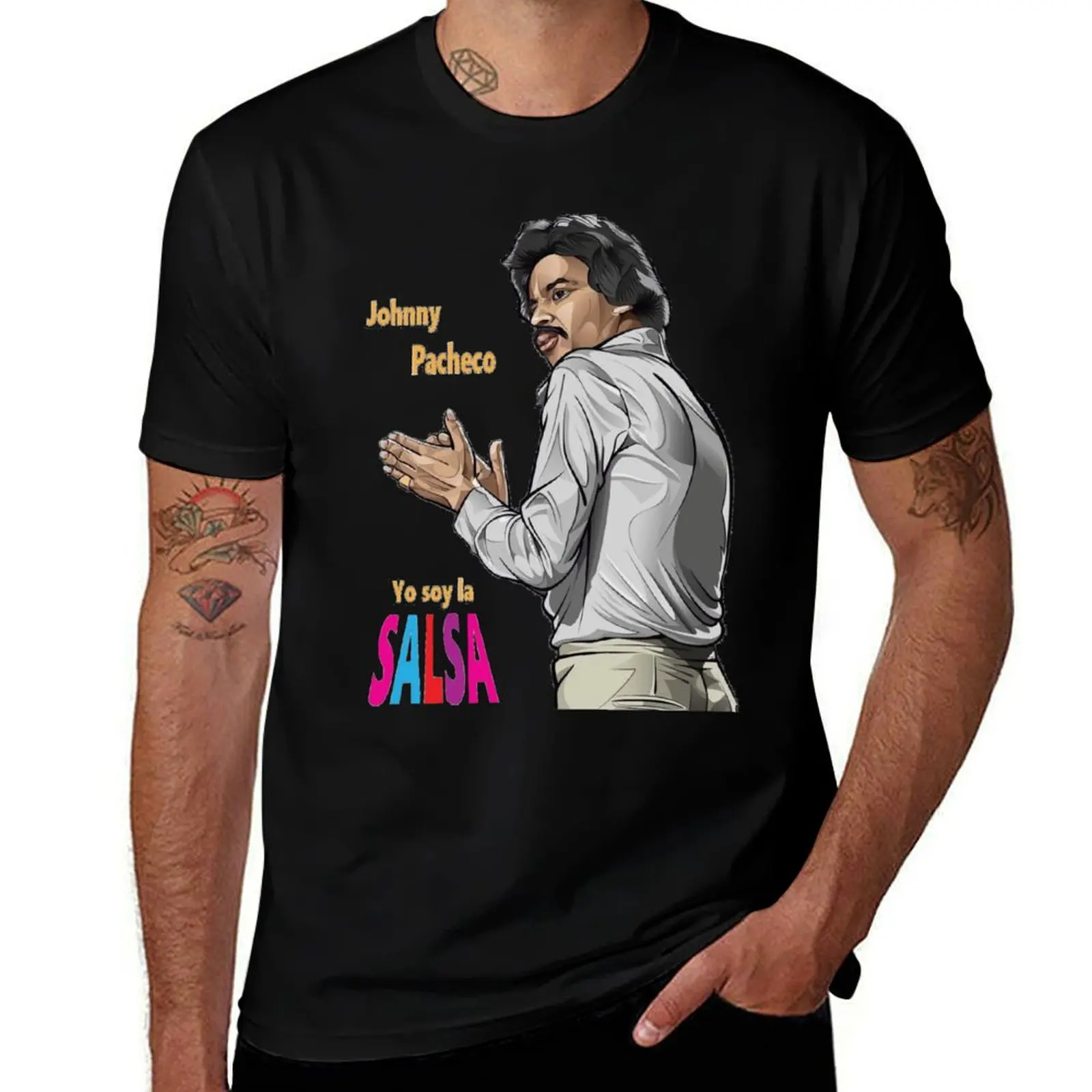 Johnny Pacheco - Yo soy la Salsa T-Shirt Soft Basic Cotton Short Sleeve Tee T-Shirt