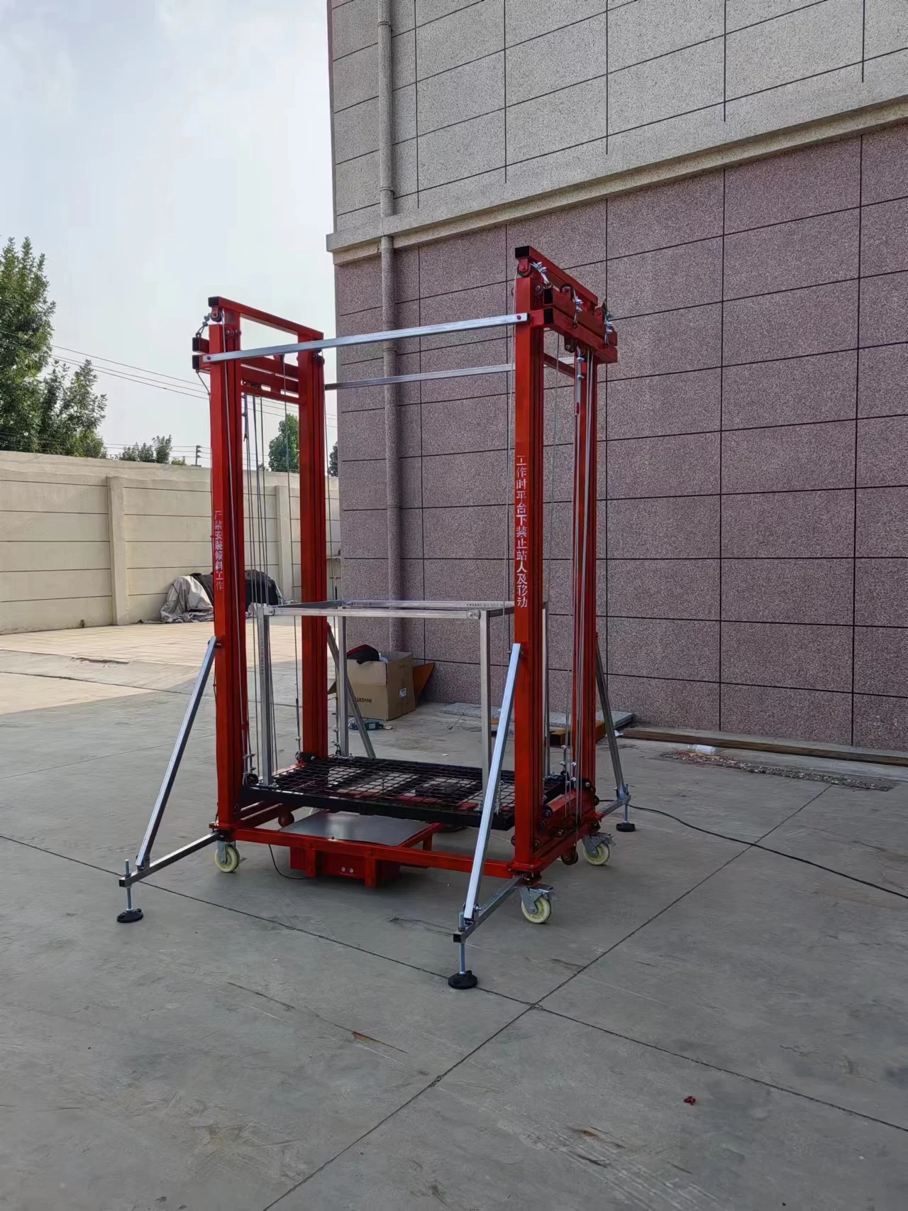 Andaime elétrico para decoração de construção, escada de elevação elétrica, plataforma de elevação de escalada de alumínio