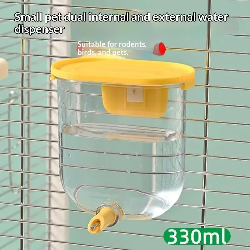 Automatischer Vogel-Tränkeautomat mit Pin-Touch-System, tropffrei, großes Fassungsvermögen 330 ml, für Tigerhautpapageien, Mynas, Vogelkäfig-Hängezubehör – Detail 9