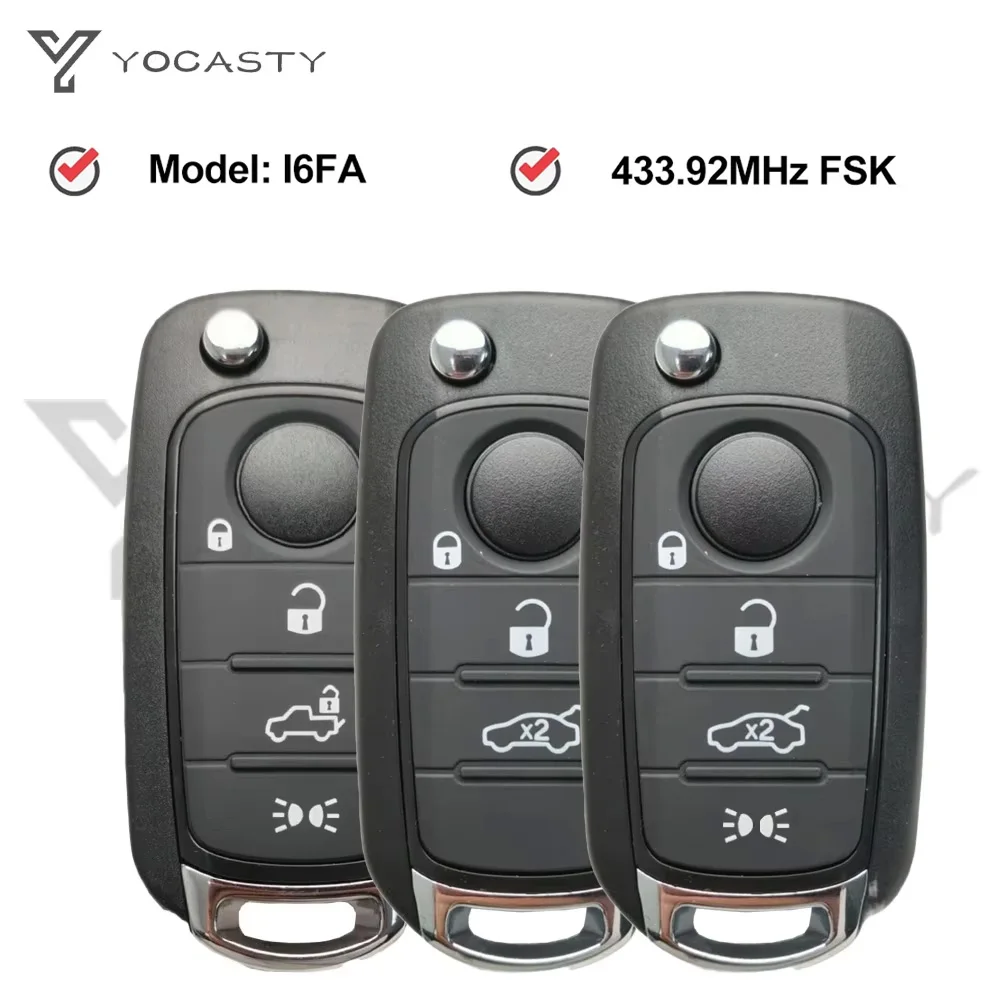 

YOCASTY 433Mhz Megamos AES 4A Chip Flip Remote Car Key For 2016 2017 2018 Fiat 500X Egea Fiat Tipo Nuovo Grazie 2ADPXFI5AM433TX