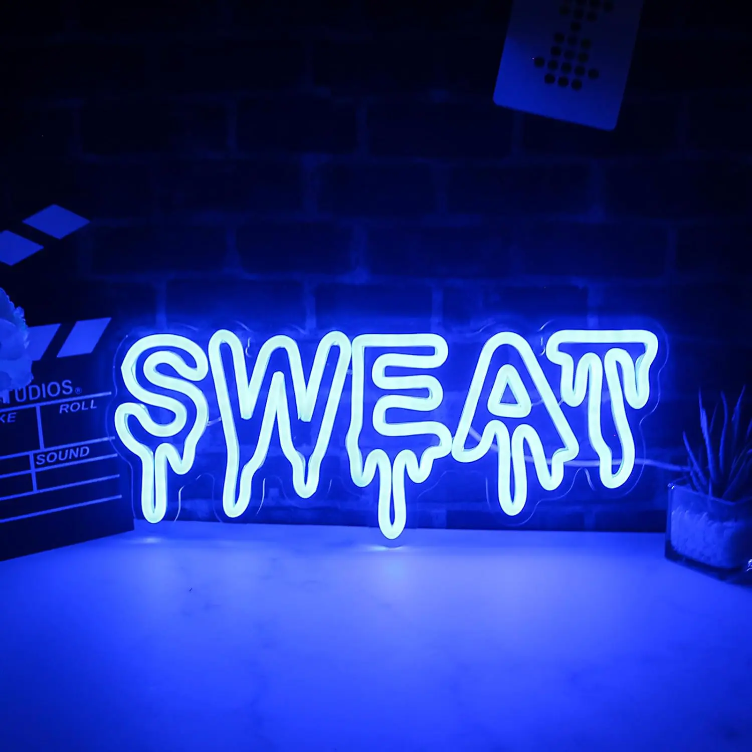

Party Neon Sign SWEAT Wall Decor Retro industrial neon, cool-toned, classic and nostalgic
