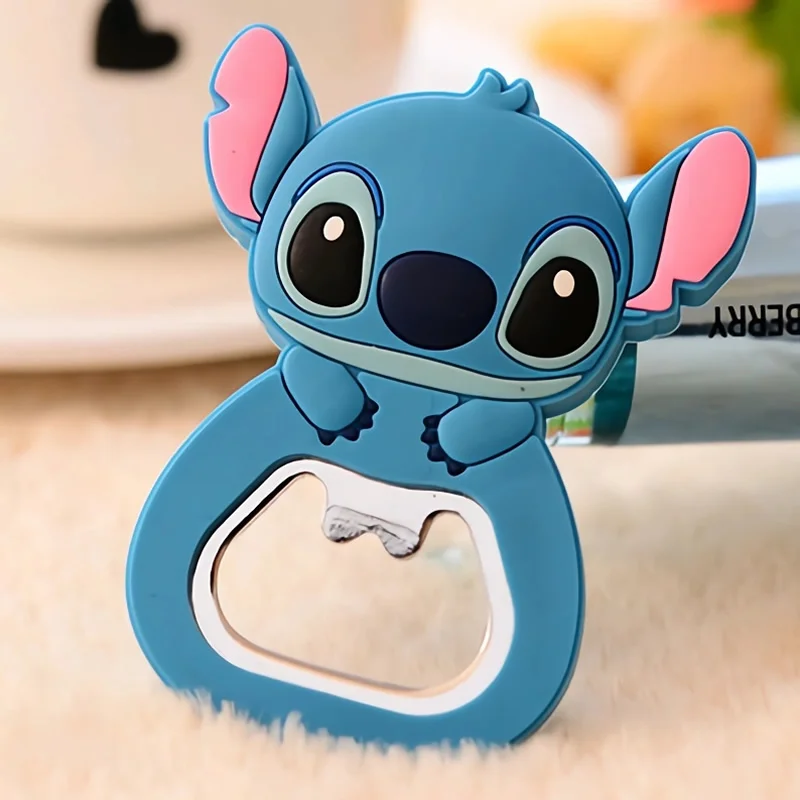 Cartoon Stitch Bottle Opener Kawaii Disney Stitch Peripheral Fridge Magnet Multifunctional Beer Bottle Opener Creativity Hometoy