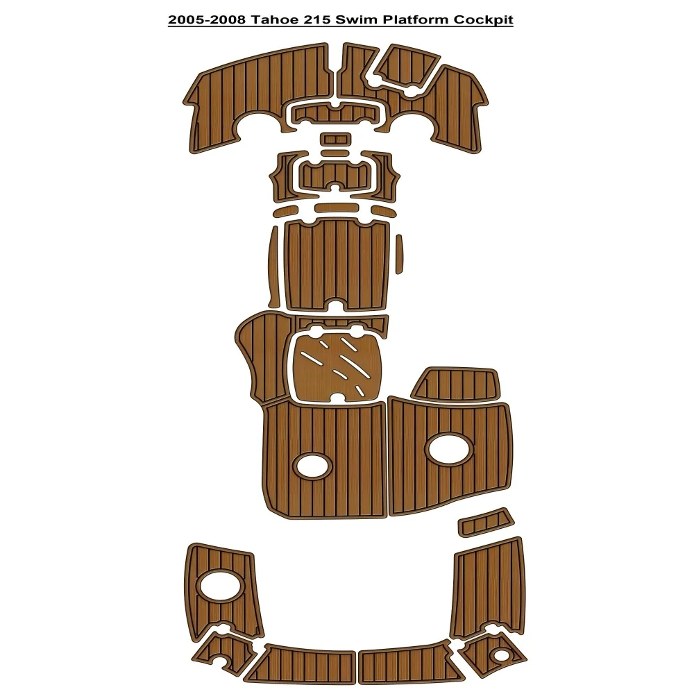 

2005-2008 Tahoe 215 Swim Platform Cockpit Pad Boat EVA Foam Faux Teak Deck Floor Mat SeaDek MarineMat Style Self Adhesive
