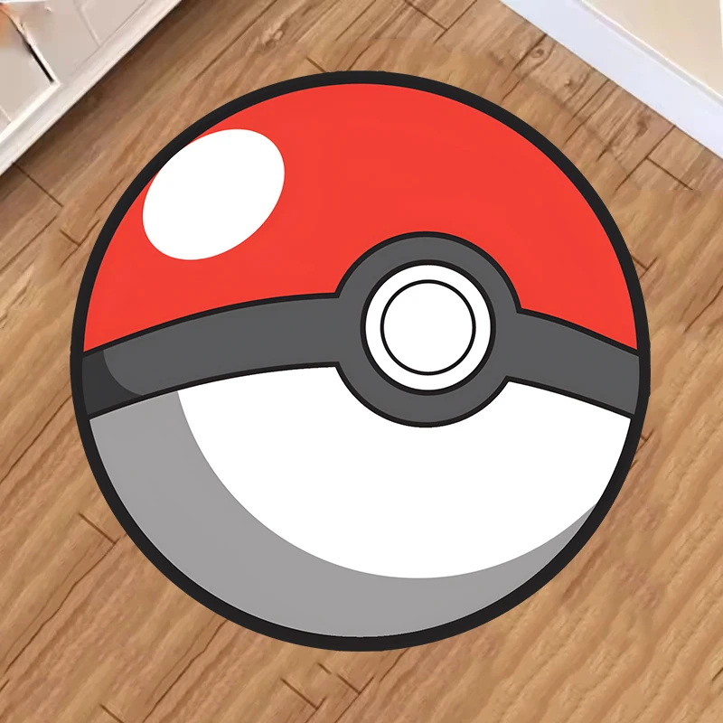 

Pokémon Poke Ball Round Rug - Vibrant Design for Home Decor Perfect for Game Fans Add a Touch of Pokémon Magic to Your Floor!