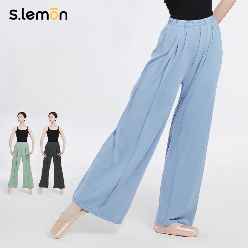 

S.lemon Modal Dance Pants for Women Summer Straight Wide Leg Pants Chinese Classical Modern Dance Practice Wear