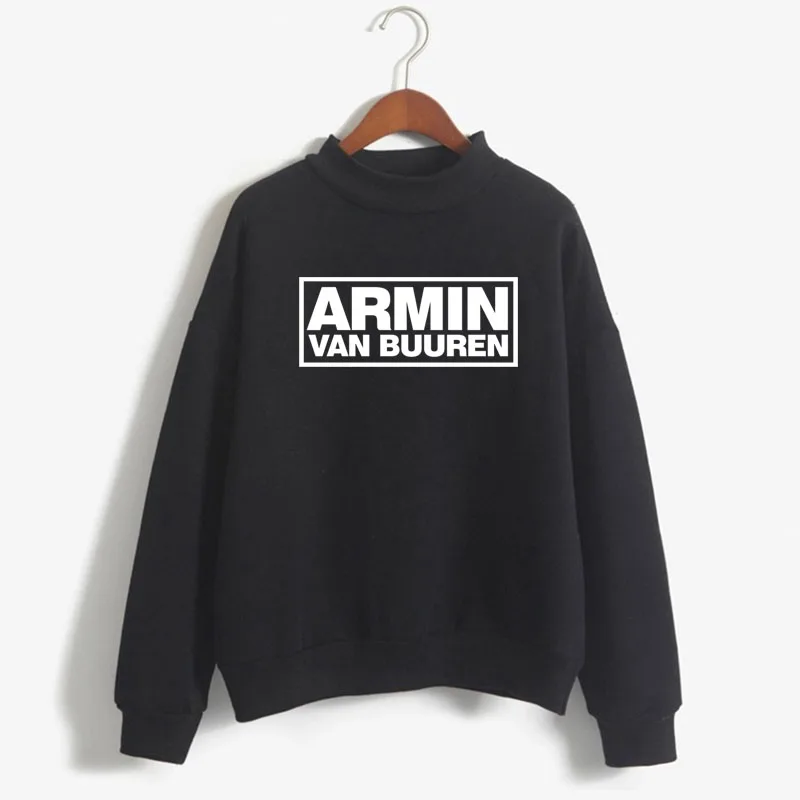 ARMIN VAN BUUREN Print Woman Sweatshirt Sweet Korean O-neck Knitted Pullover Thick Autumn Winter Candy Color Loose Girl Clothes