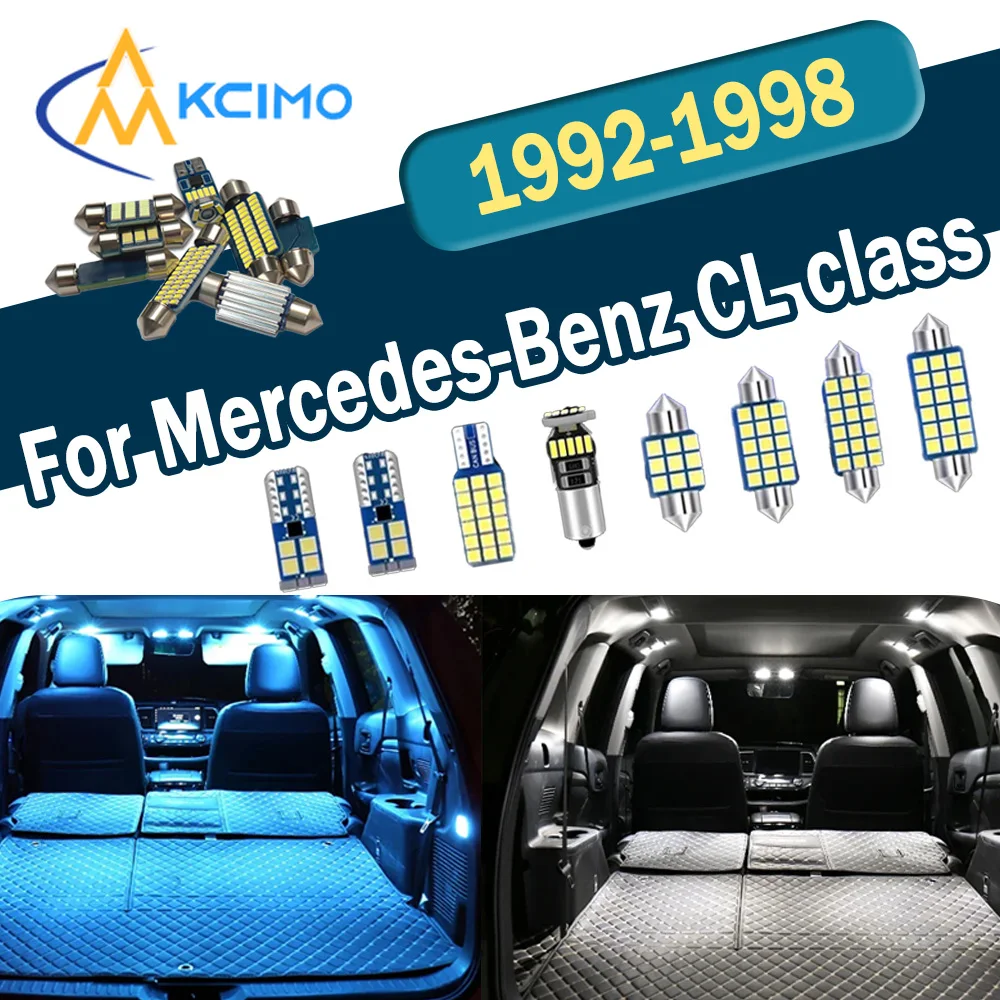 

Enhanced Brightness CANBUS No Error LED Interior Light Kit For Mercedes-Benz CL class W140 C140 1992-1998 Dome Lights Bulbs Set