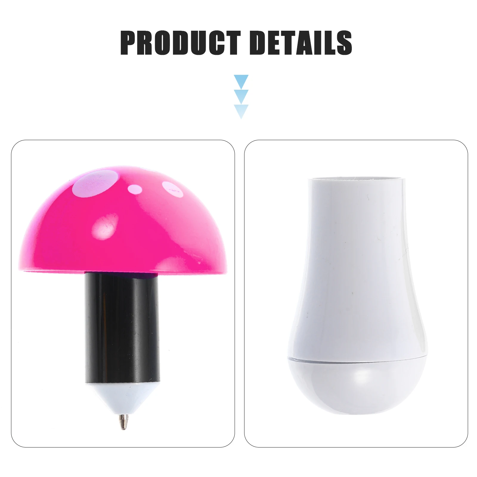 30pcs Mushroom Shape Retractable Ballpoint Pens Adorable Fat Function Student Accessory Gifts Party Favor Lightweight