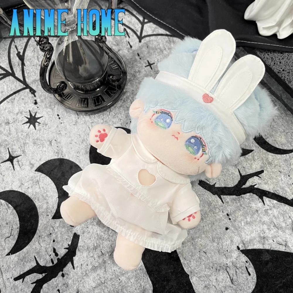 

Оригинальный костюм ангела с белыми кроличьими ушками для куклы 20 см, игрушечный костюм, одежда, подарок для косплея, милый