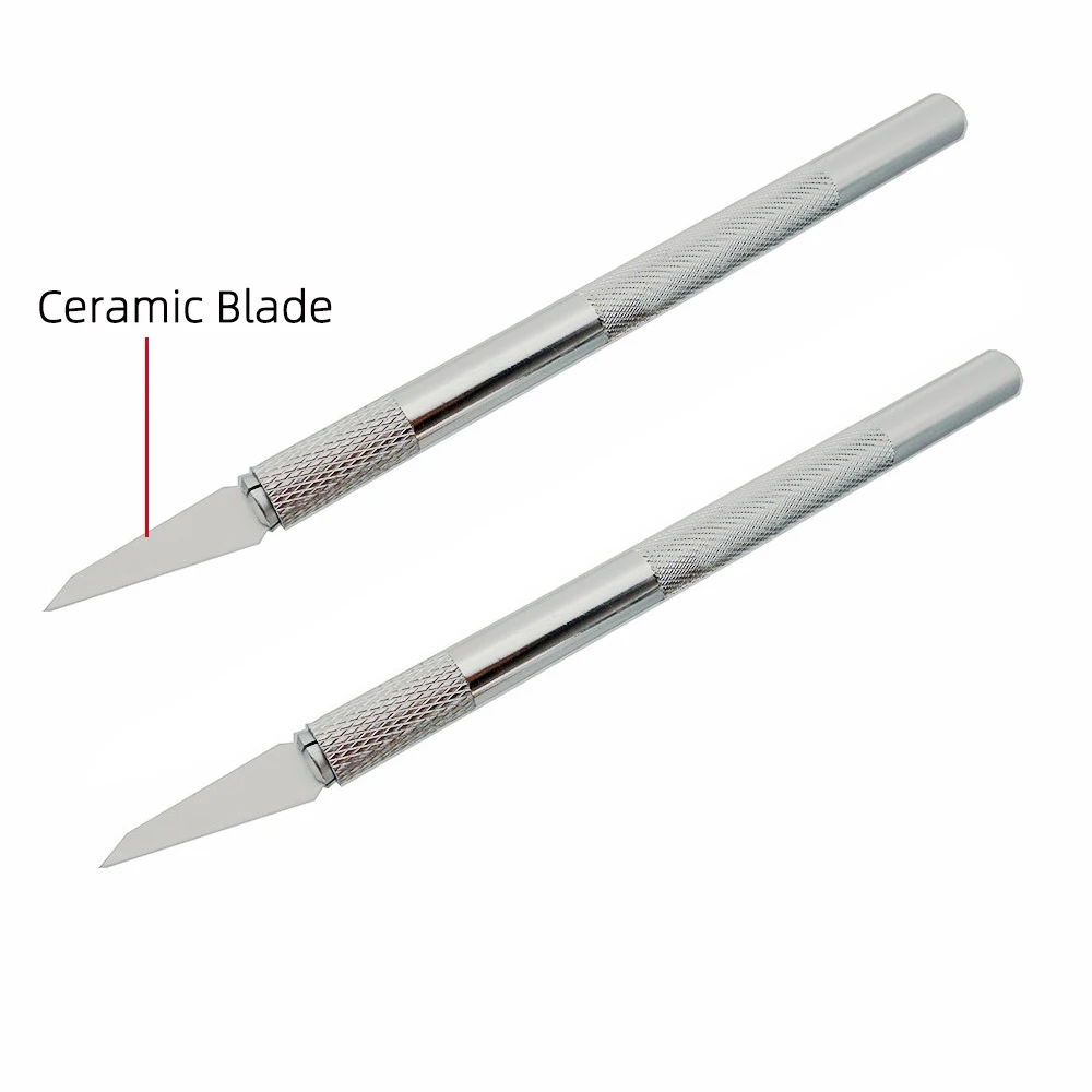 2pcs small carving knives, ceramic NO.11 pen knives, handmade DIY carving knives, rust free blades, sharp and pointed blades