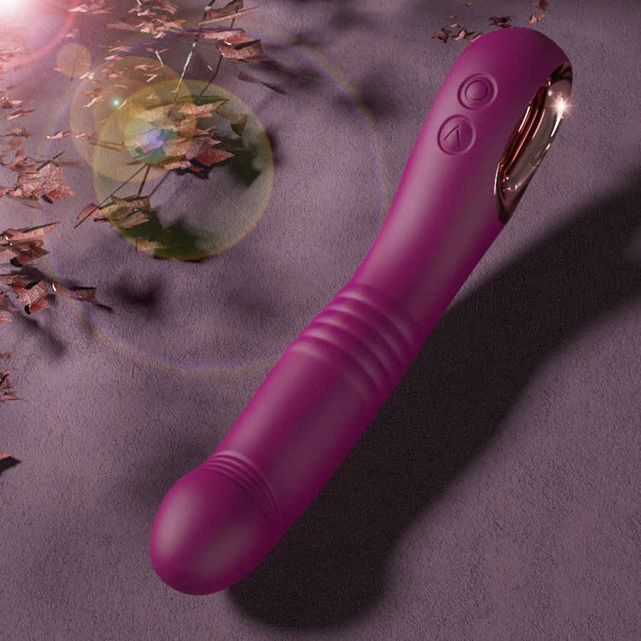 Telescopic push Massage Vibrator Silicone material Dildo Massage , Female Masturbation Sex Toys, 10 mode Adult Toys For Couples