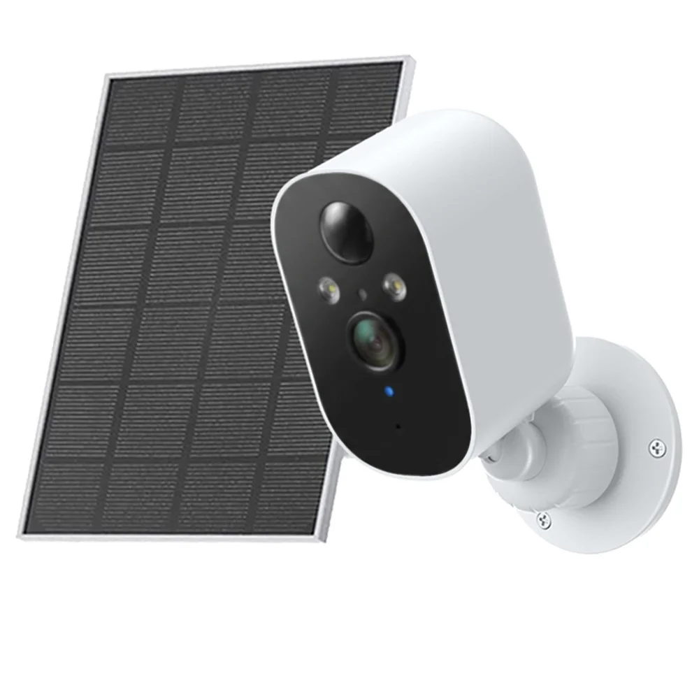 Caméra de sécurité solaire 2K, sans fil, WiFi, détection humaine, caméra IP, étanche, alimentée par 