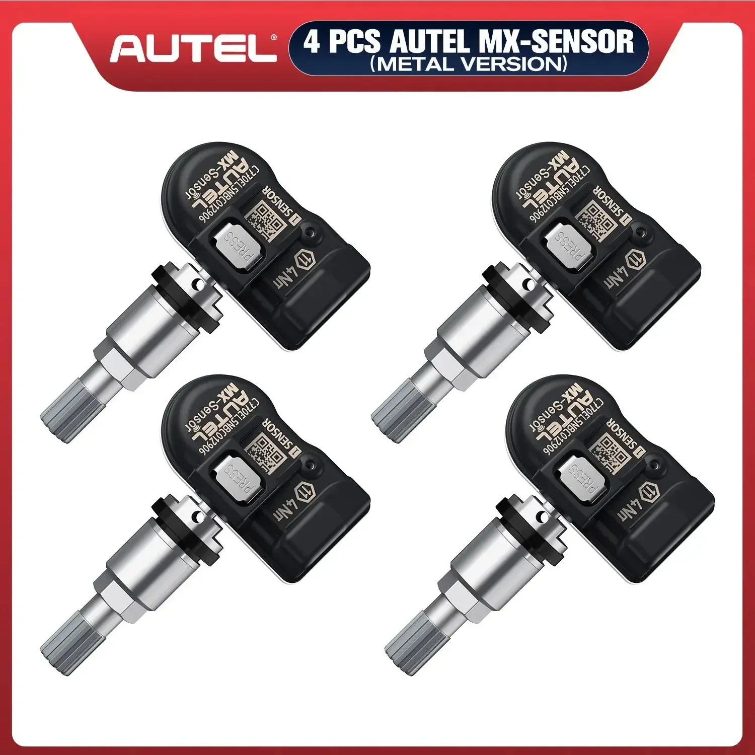 4PCS Autel TPMS MX-Sensor 315MHz & 433MHz 2in1 Tire Pressure Sensors Summer Tire Exchange Universal Clamp In