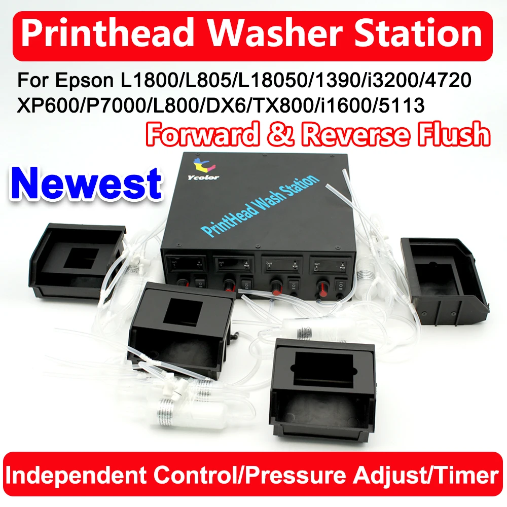 XP600 DX6 TX800 i1600 i3200 5113 Printhead Washer Station Maintenance Kit DTF Ink Clogged Cleaning For Epson L1800 L805 4720