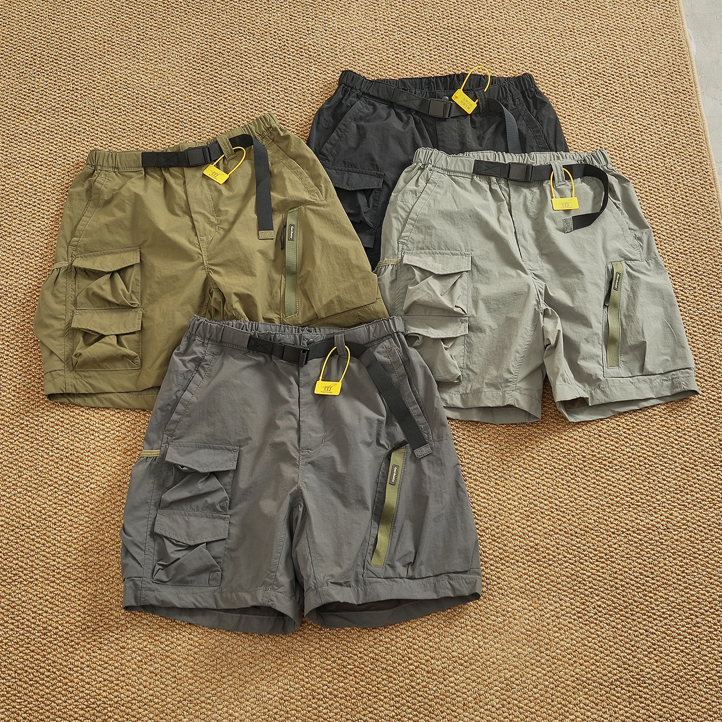 

Outdoor Qui Dry ort Pants Men's mid Waist Workwear Trousers Faionable Urban Sle Summer Thin Material Color