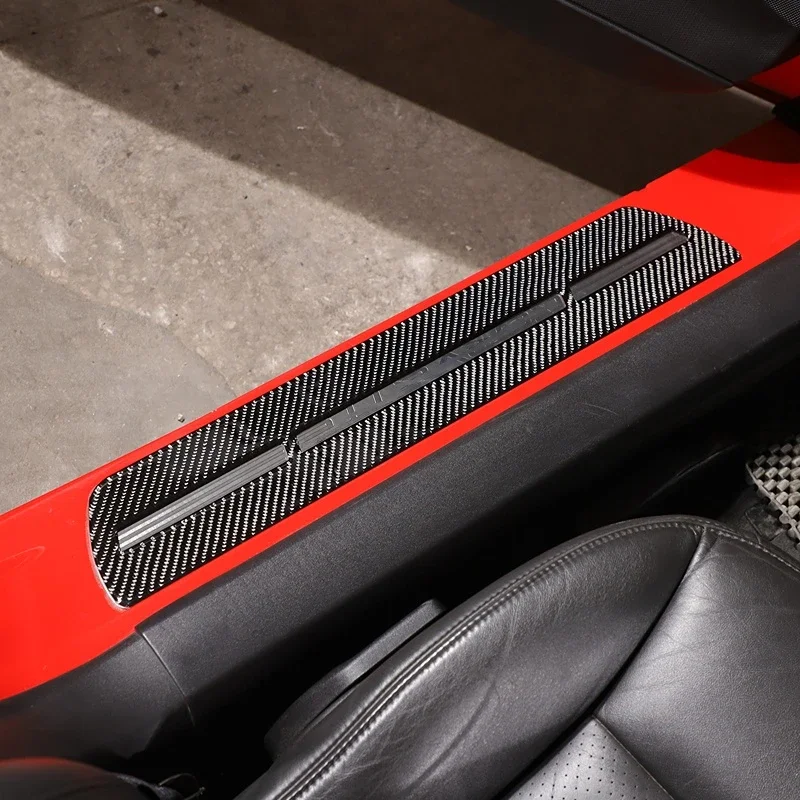 For Chevrolet Corvette C6 2005-2013 Soft Carbon Fiber Car External Door Sill Strip Cover Trim Sticker Car Accessories