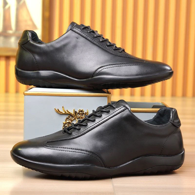 Genuine Leather Shoes Men Casual Luxury Brand Cowhide Sneakers Travel Formal Business Office Party Dating Boat Shoe