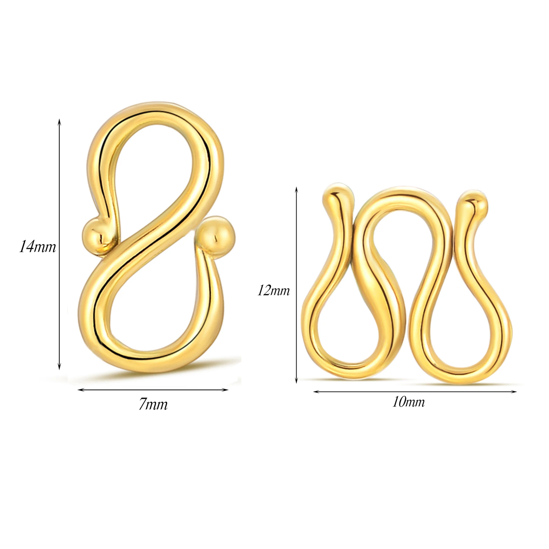 الجملة 20 قطعة الفولاذ المقاوم للصدأ S M شكل مجوهرات المشابك السنانير نهاية المشبك موصل ل قلادة سوار صنع المجوهرات العثور