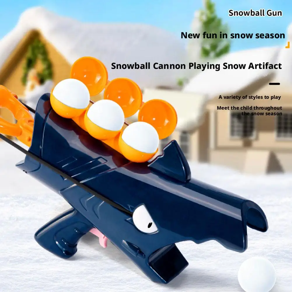 Set di giocattoli per creare palle di neve di squalo Set di giocattoli per palle di neve invernali all'aperto per bambini Divertimento giocattolo per lotta sulla neve Gioco regalo Giocattolo sportivo