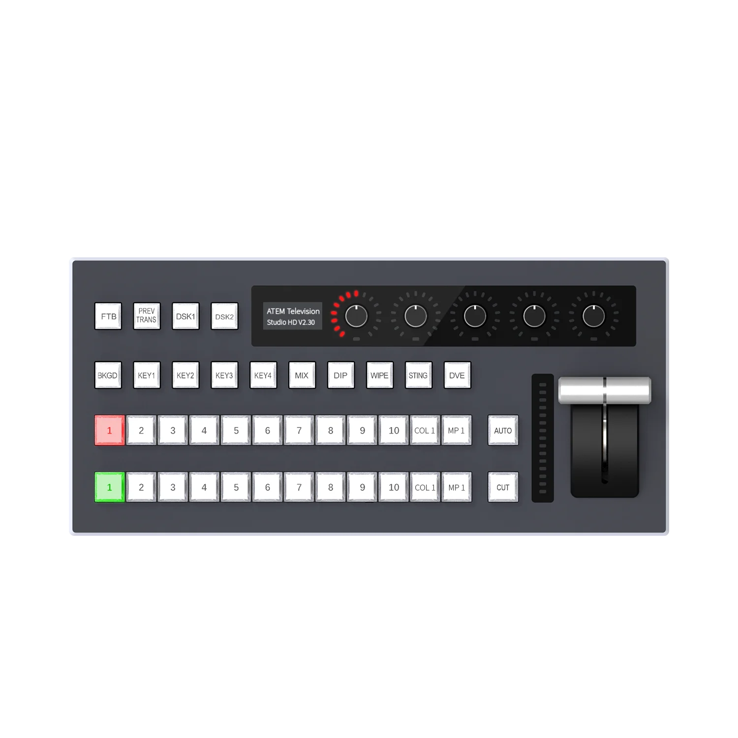 

full hd screen video switcher ndi to hdm1 broadcast live streaming video mixer switcher joystick controller