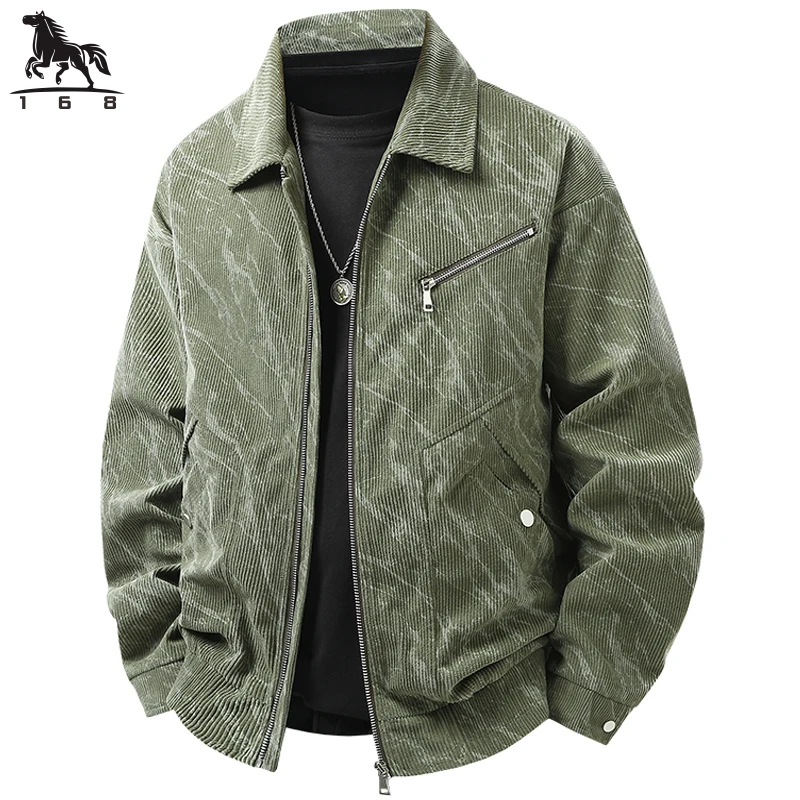 

Jacket Parka autumn Winter New mens jacket collar Solid color Corduroy Jackets men business casual coat Men's coats L-5XL CG777
