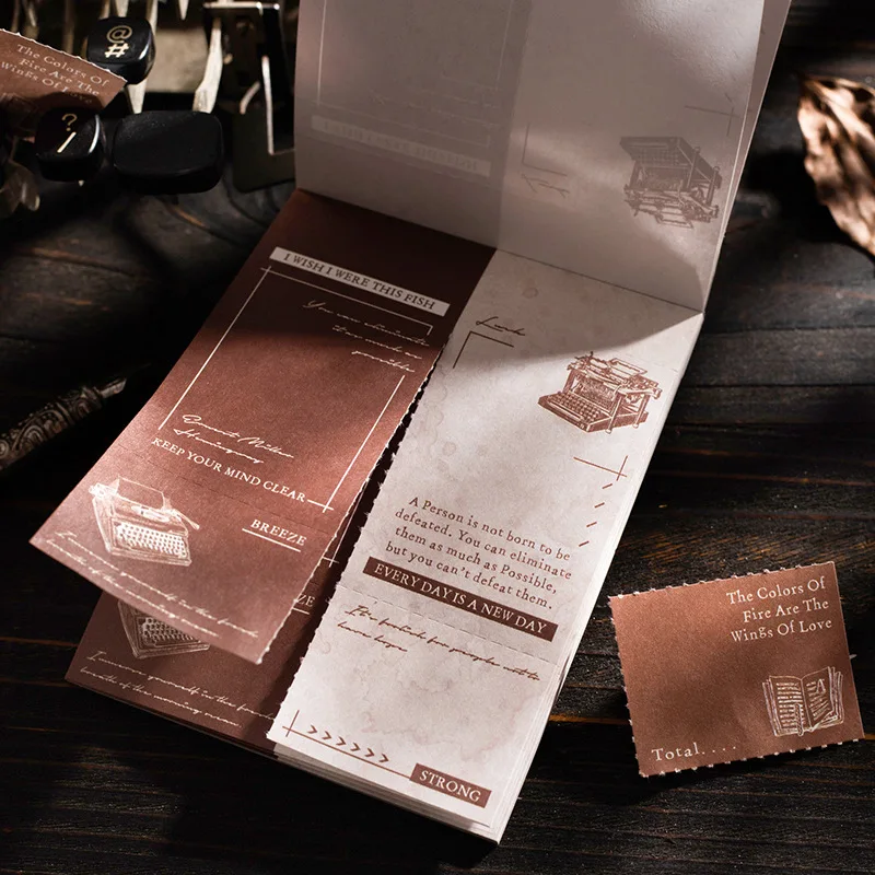 1pack/3pack Vintage Literary Series Notebook Journals 6 Designs Text Collage Scrapbook Decor Bound Notepads