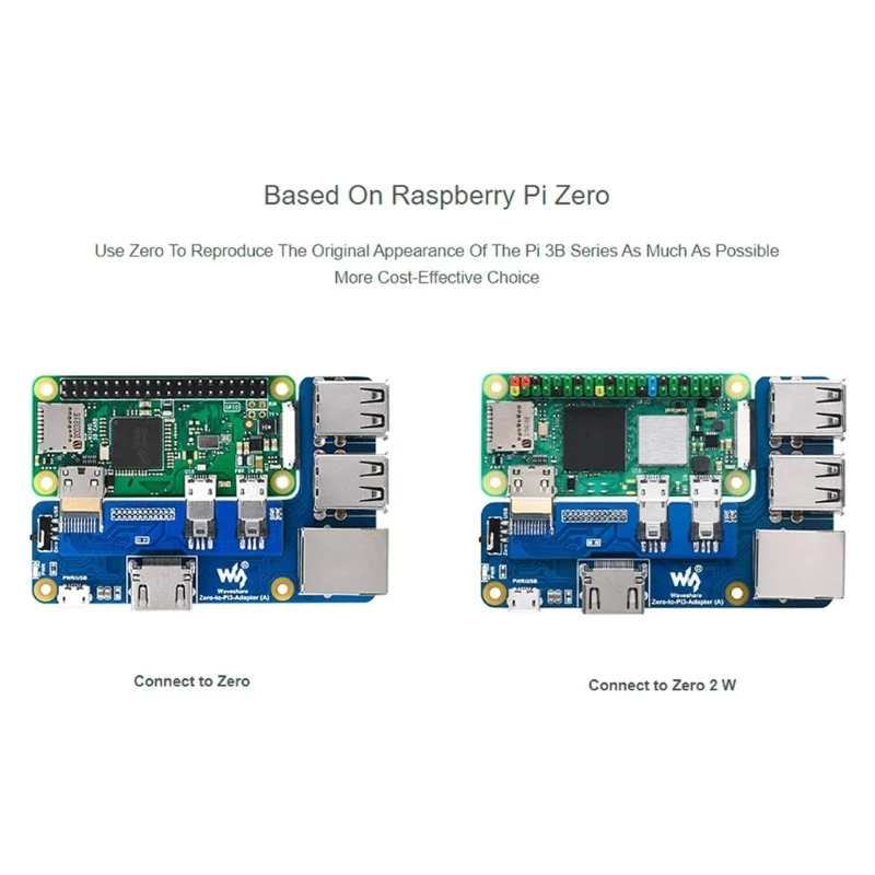 ForPiZero to Pi3B Adapter Board, Emulate  3B/3B+ Design withRaspberry   Alternative for RaspberryPi 3 Model B/B+