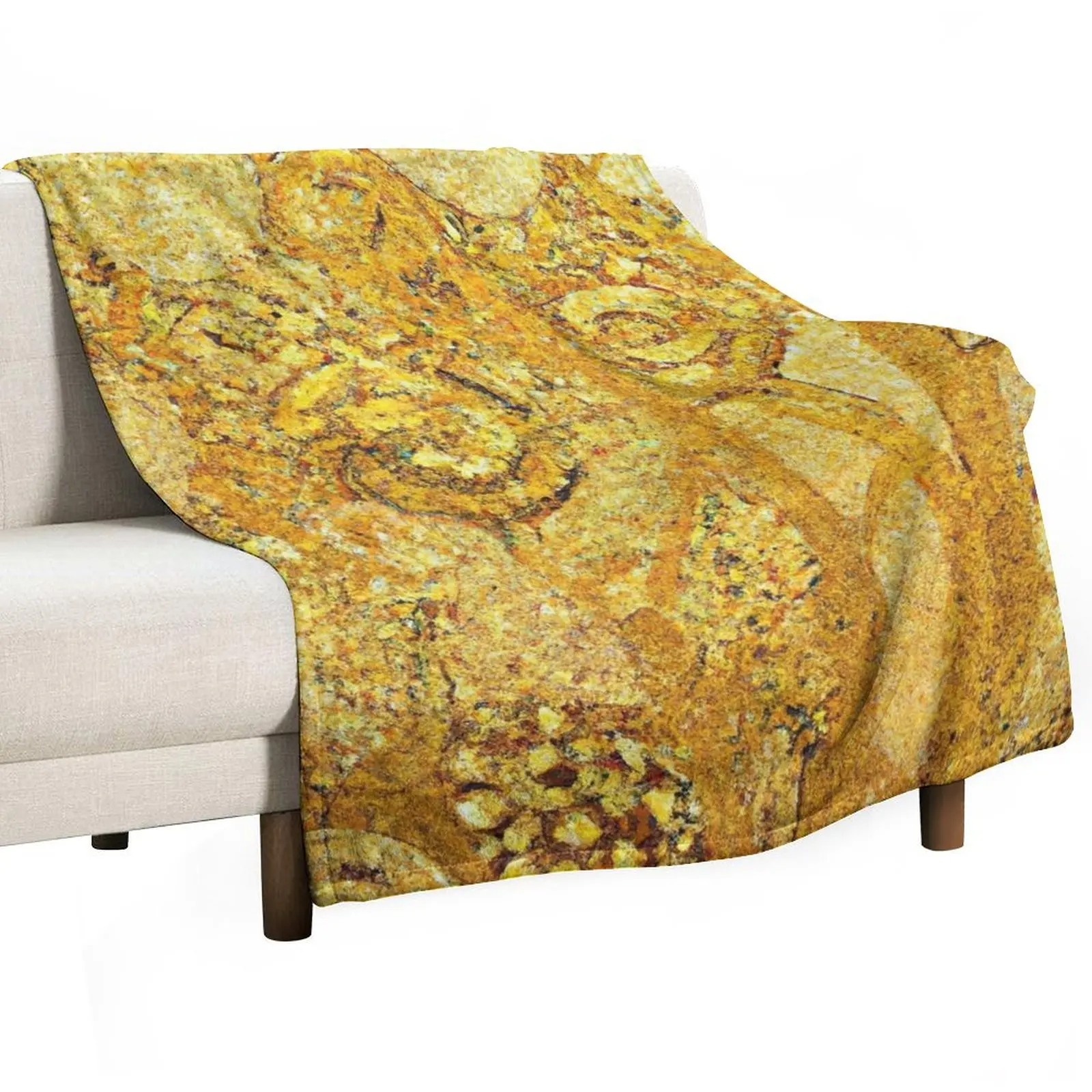 Gustav Klimt Gold Floral Throw Blanket decorative Blankets For Baby sofa bed Blankets