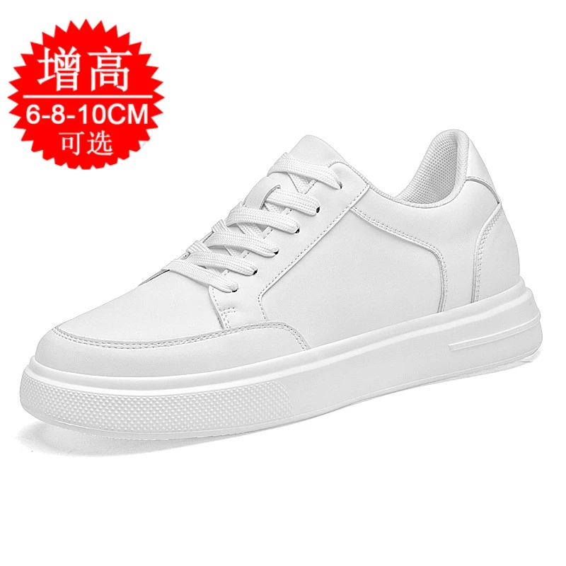 

New Men's Sneakers Elevator Shoes Heightening Height Increase Insole 6-10CM High Heels Shoes Leather Sport Shoes Men Shoes