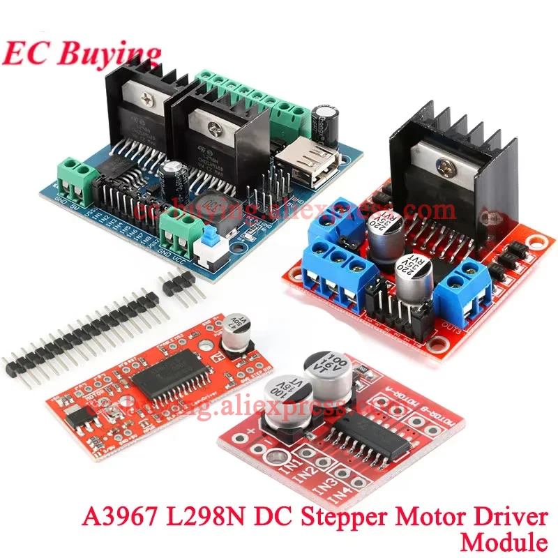 10Pcs/1pc L298N A3967 DC Stepper Motor Driver Module Four-way Controller Board L298 PWM Speed Dual H Bridge Smart Car Robot