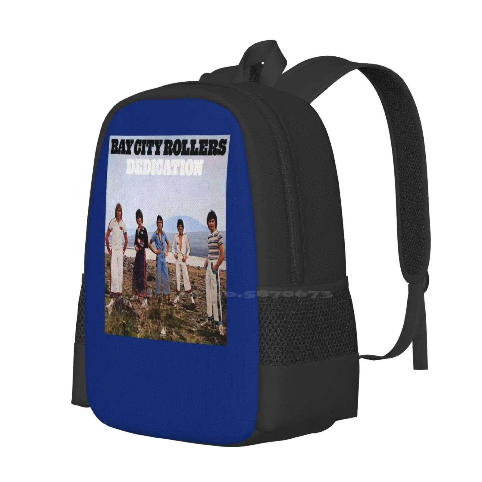 Bay City Rollers : Dedication Teen College Student Backpack Pattern Design Bags Bay City Rollers Dedication Power Pop Pop Music