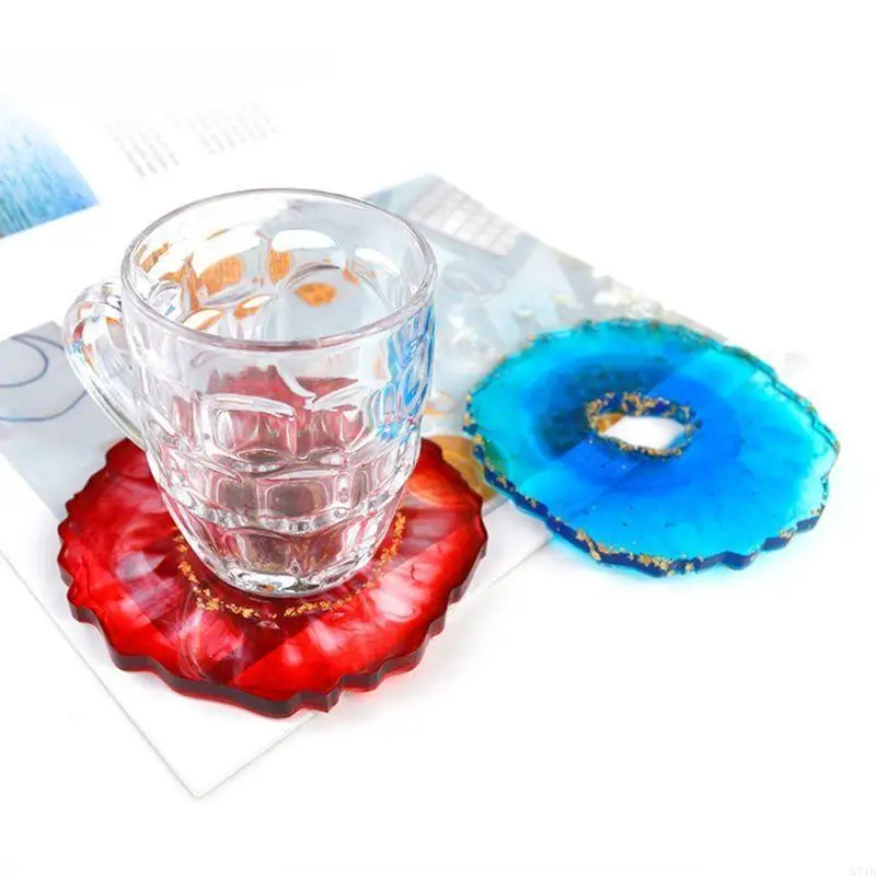 Silicone Jewelry Making Epoxy Mould Decorative Irregular Mug Pad Resin Casting Mold DIY Crystal Agate Mold