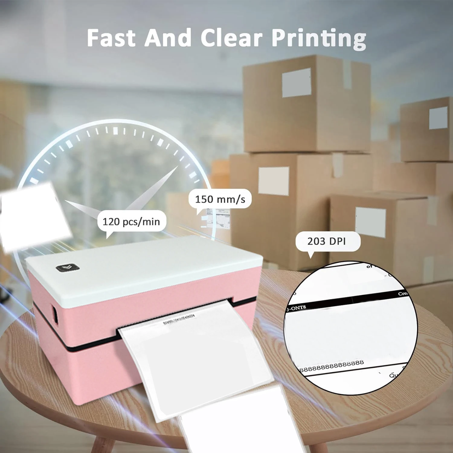 Marklife D200 4Inch Thermal Label Printer for Adhesive Stickers Printing with Bluetooth USB Interface High Quality for shipping