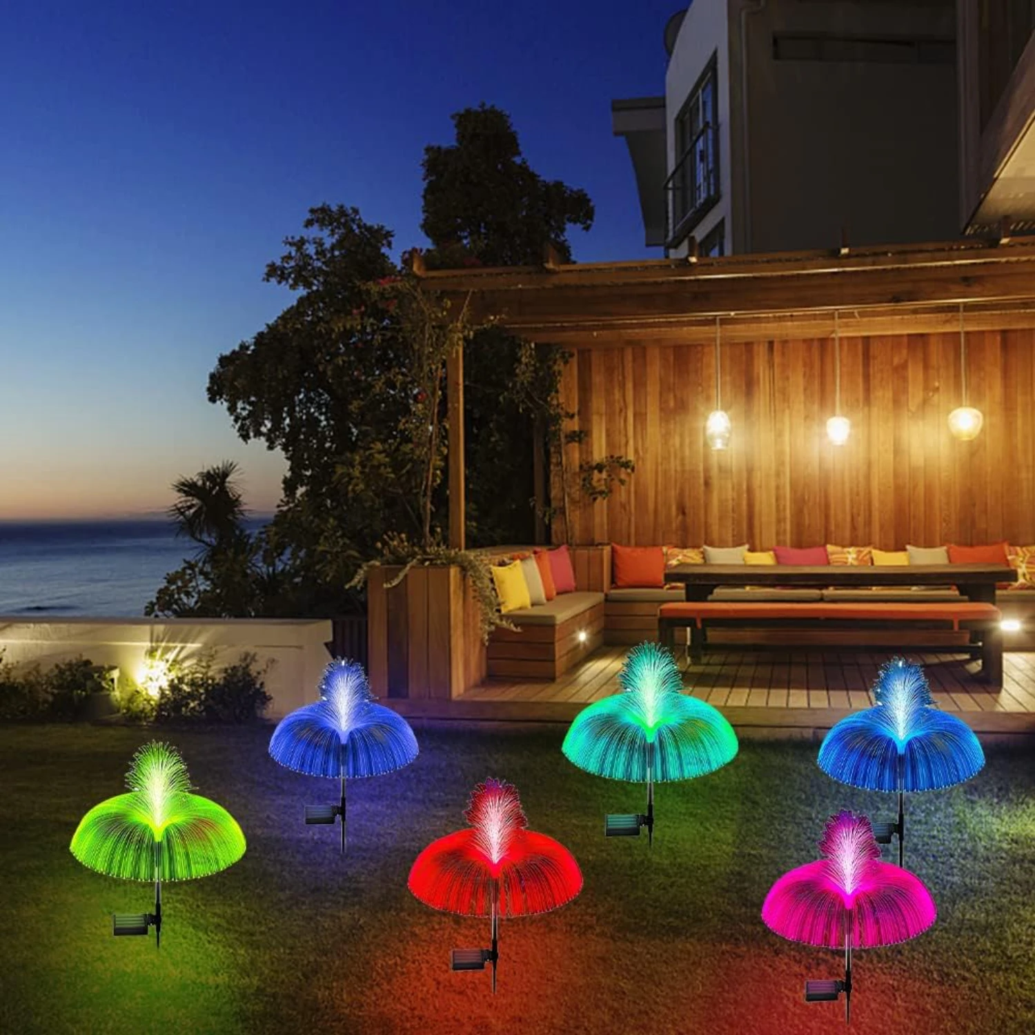 nviting atmosphere for outdoor gatherings and relaxation. Let the soft and gentle glow of these stunning lights transform your b