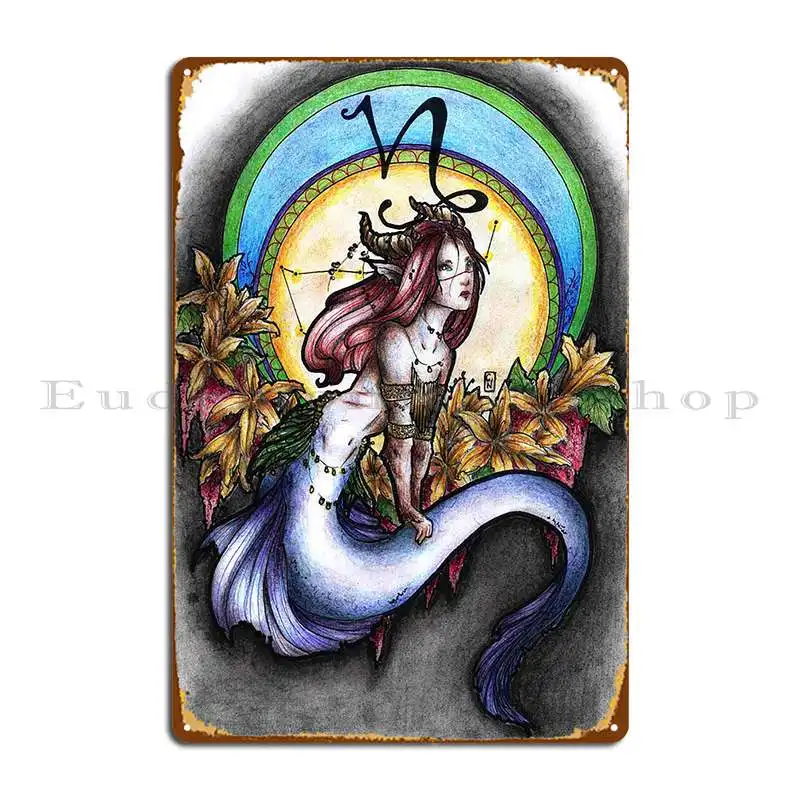 Capricorn Metal Sign PaintingParty Wall Plaque Printed Wall Decor Tin Sign Poster