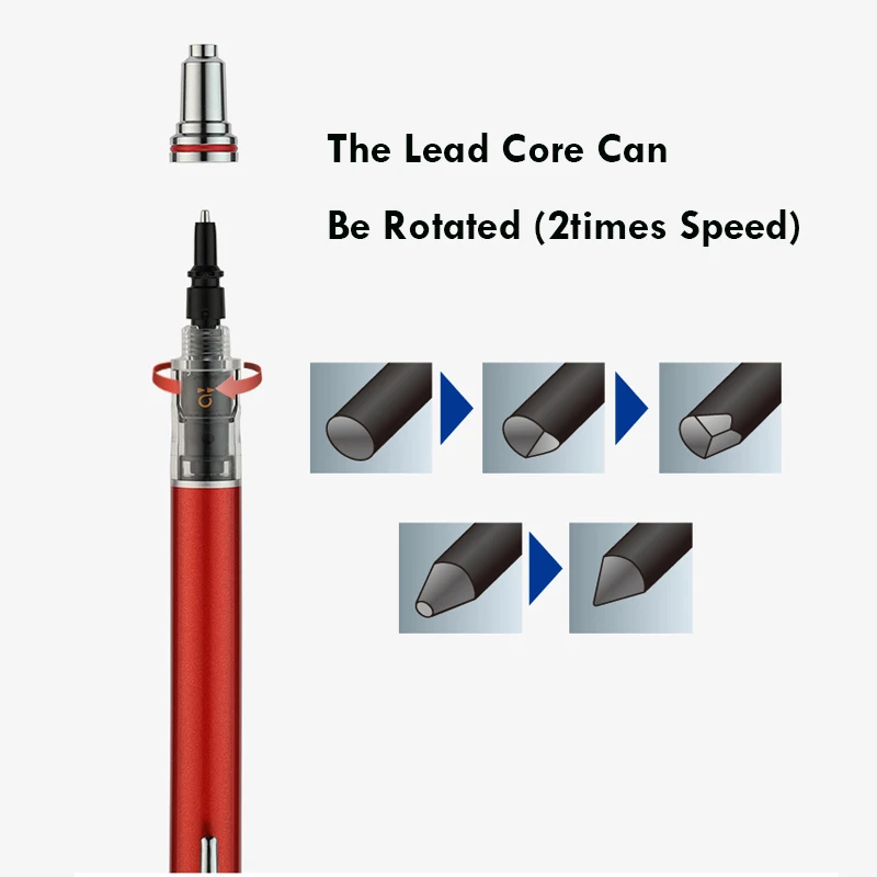 Uni Mechanical Pencil or Refill Set, KURA TOGA Auto Lead Rotary Advance Anti-Broken Core Japan Stationery механический карандаш